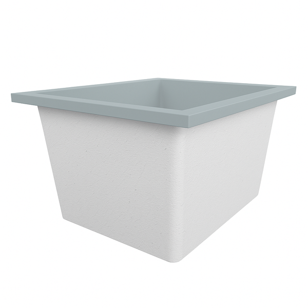 Omnitub Solo Extra 1150 x 900 handmade UK deep soaking tub 600mm depth rectangular - top-down view 3