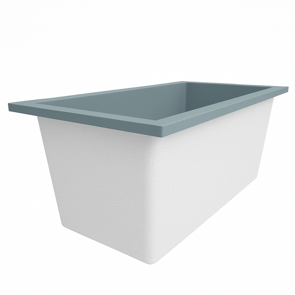 Omnitub 1500 x 800 handmade UK deep soaking tub 600mm depth rectangular - bathroom installation 2