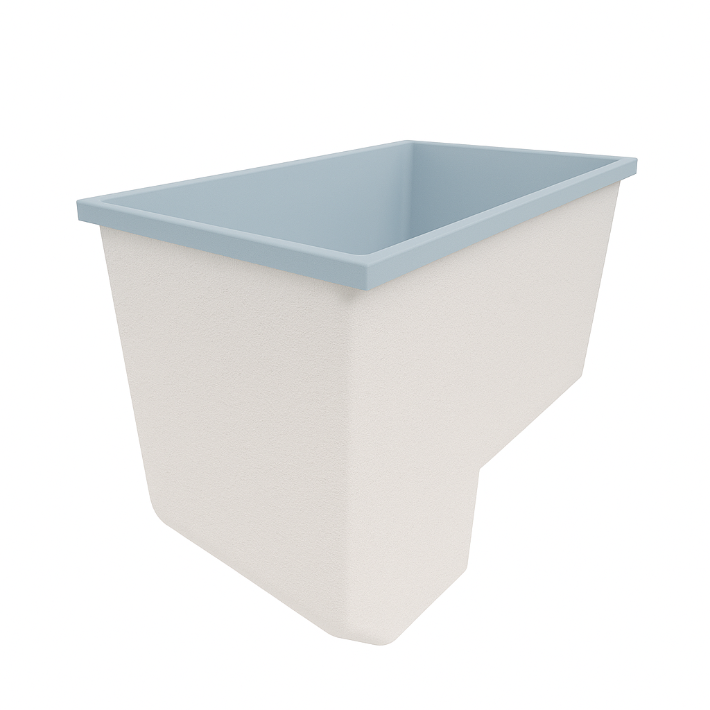 Deep Bathtub With Seat 1100 L x 700 W x 1000 Depth Handmade by Omnitub