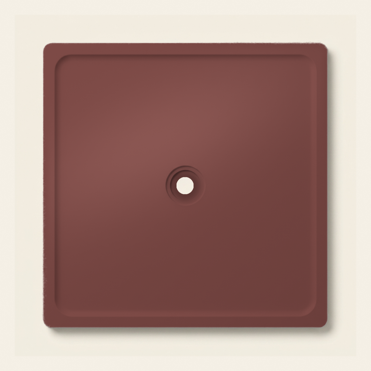 OMN-V5B Brick Red — 1500 x 1500 shower tray