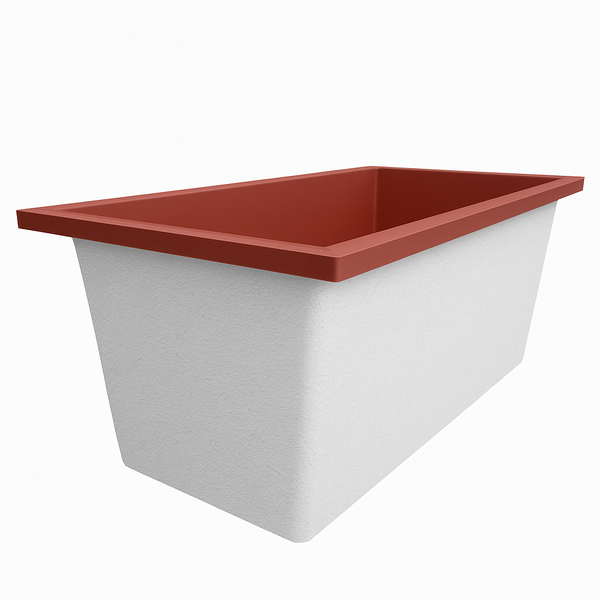 Omnitub 1500 x 800 handmade UK deep soaking tub 600mm depth rectangular - alternate angle 2