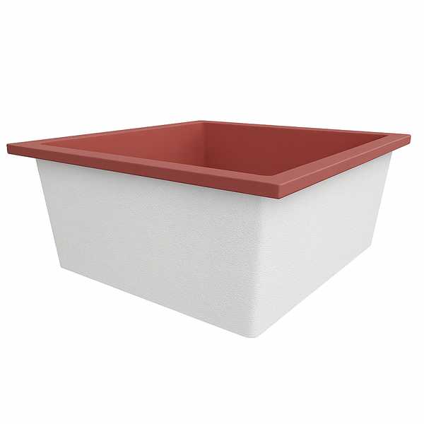Omnitub 1400 x 1400 deep soaking tub 600mm depth square - main product view 2