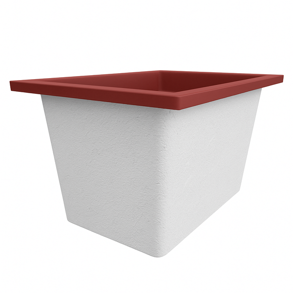 Omnitub Solo Max 1050 x 800 handmade UK deep soaking tub 600mm depth rectangular - side angle 2