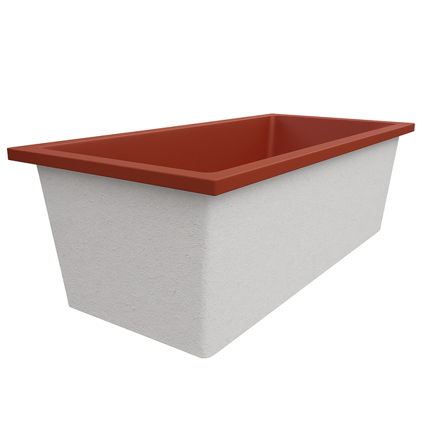 Omnitub 1900 x 900 UK deep soaking tub 600mm depth rectangular - alternate angle