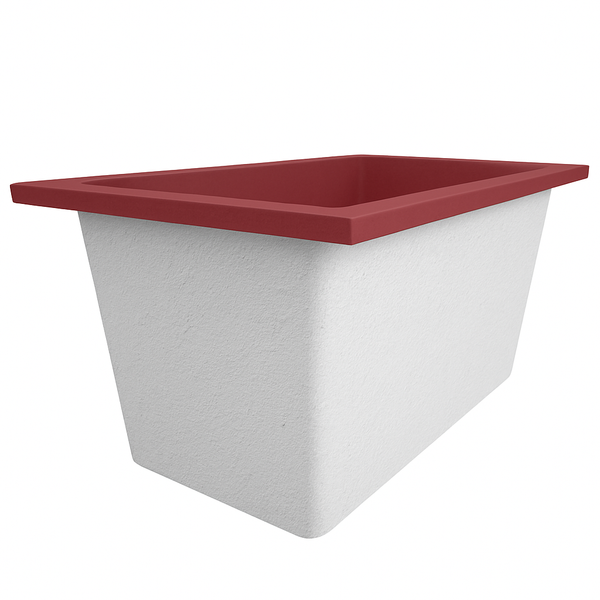 Omnitub Solo Supreme 1250 x 850 UK deep soaking tub 600mm depth rectangular - side angle 2