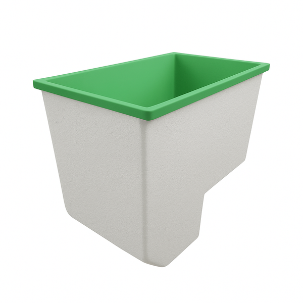 Omnitub 1100 x 700 handmade UK seated soaking tub 1000mm depth rectangular - lifestyle setting 2