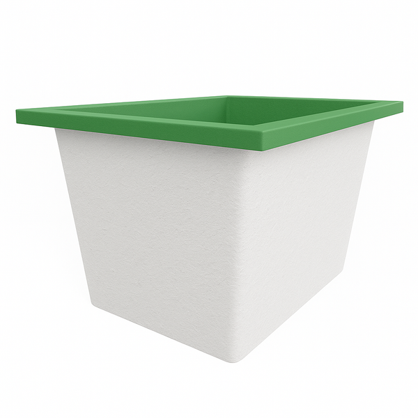 Omnitub Solo Max 1050 x 800 handmade UK deep soaking tub 600mm depth rectangular - top-down view 2