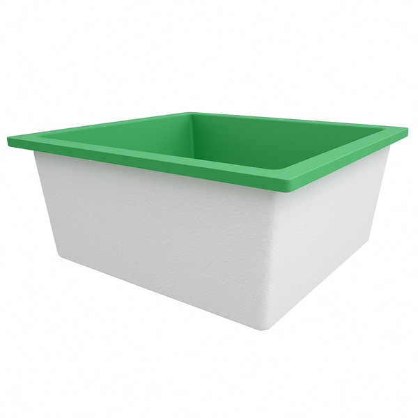 Omnitub 1200 x 1200 deep soaking tub 600mm depth square - feature highlight