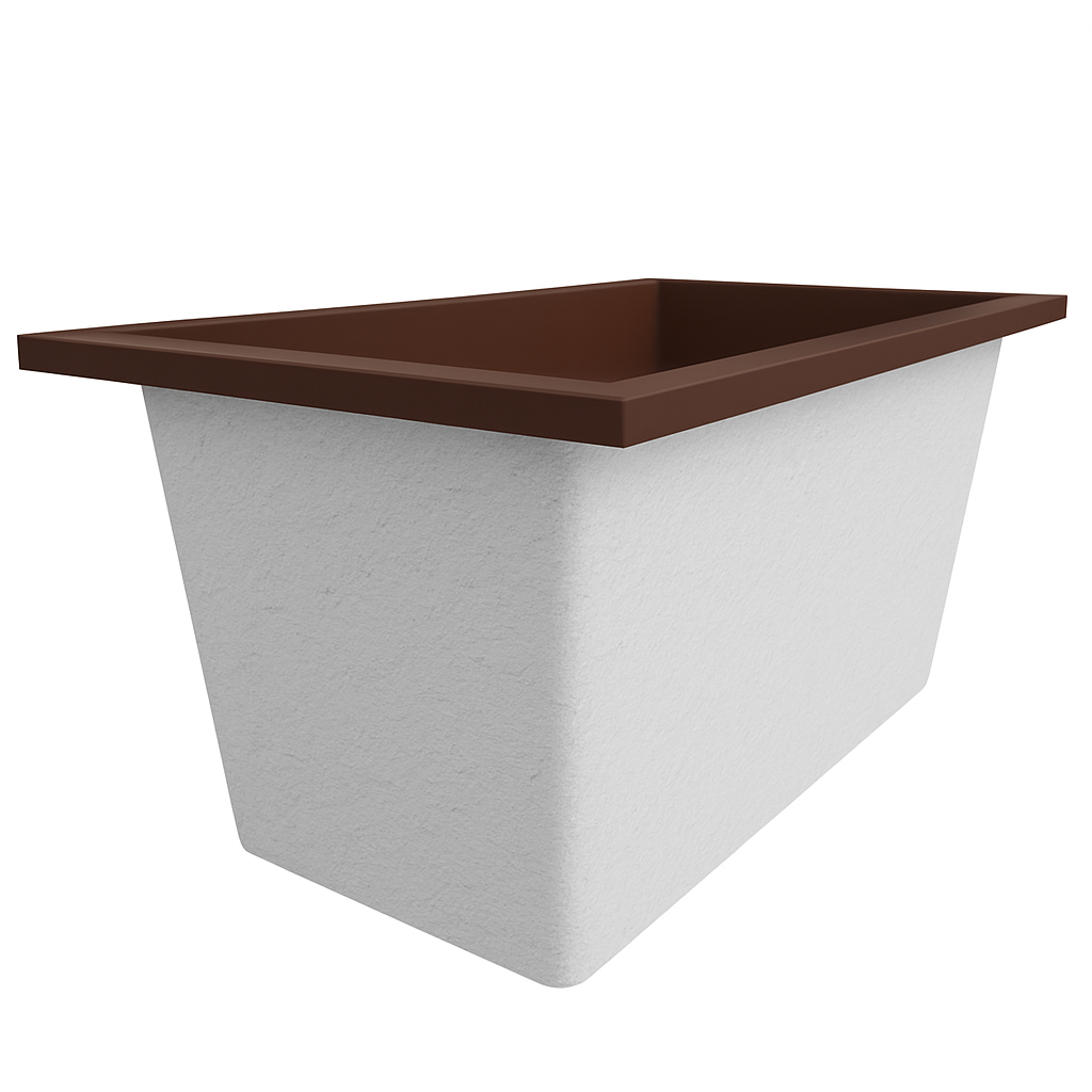 Omnitub 1250 x 750 Deep Soaking Bathtub – 600mm Internal Depth – Rectangular