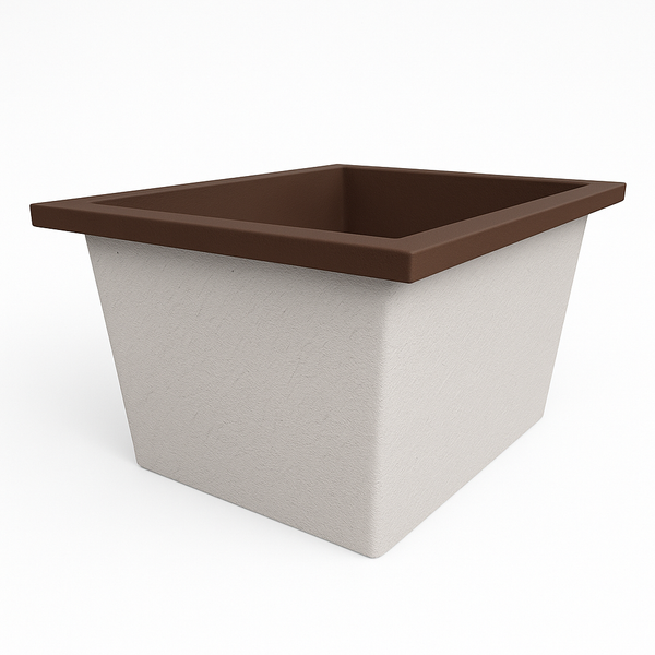 Omnitub Solo Extra 1150 x 900 handmade UK deep soaking tub 600mm depth rectangular - dimensions overview 3