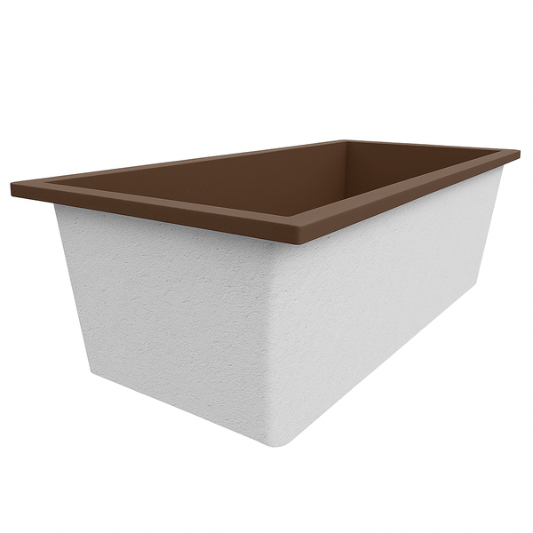 Omnitub 1900 x 900 UK deep soaking tub 600mm depth rectangular - colour detail