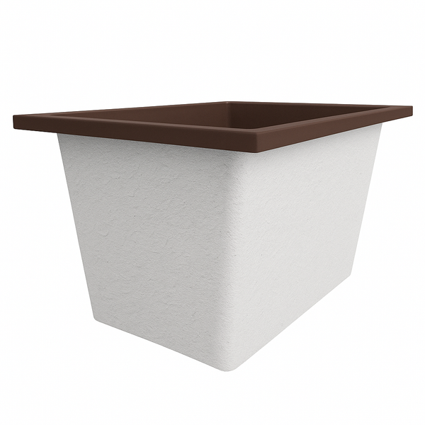 Omnitub Solo Max 1050 x 800 handmade UK deep soaking tub 600mm depth rectangular - interior detail 2