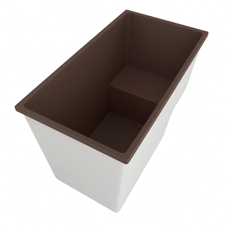 Deep Bathtub With Seat 1495 L x 800 W x 1000 Depth Handmade by Omnitub