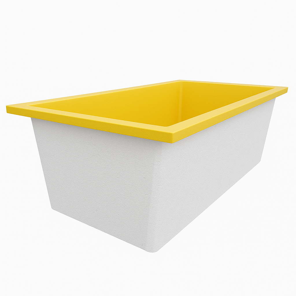 Deep Bathtub 1750 L x 950 W x 600 Soaking Depth Handmade by Omnitub