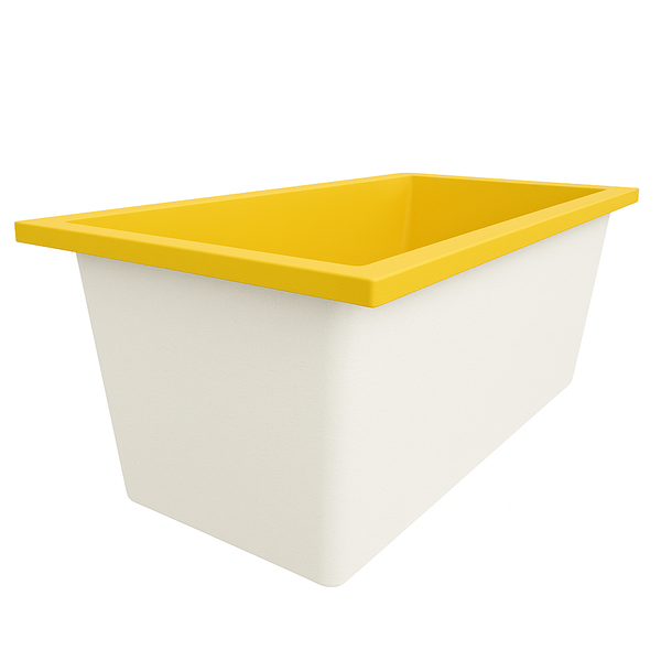 Omnitub 1500 x 800 handmade UK deep soaking tub 600mm depth rectangular - styled setting 2