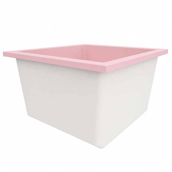 Omnitub Duo Square 1050 x 1050 deep soaking tub 600mm depth square - product overview 2
