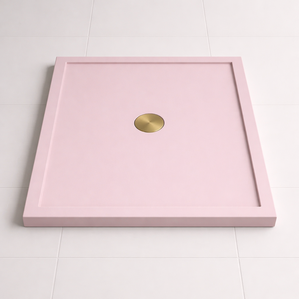 Omnitub 740 × 590 Rectangular Shower Tray – 35mm Slim Non-Slip - styled setting