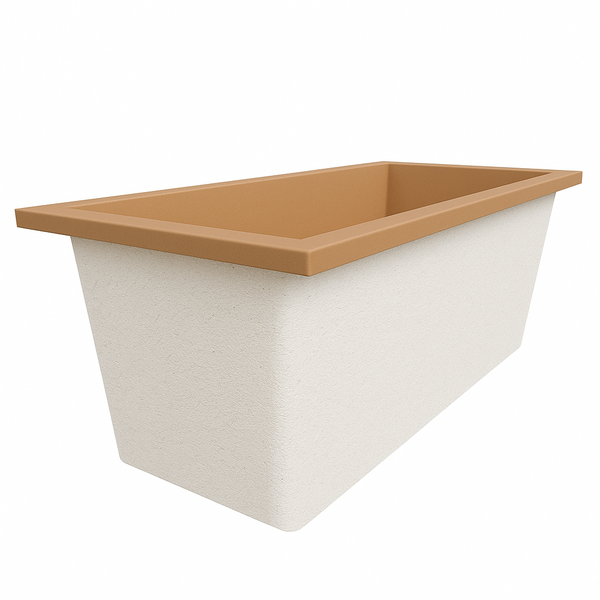 Omnitub Deluxe 1700 x 750 handmade UK deep soaking tub 600mm depth rectangular - configuration detail 2