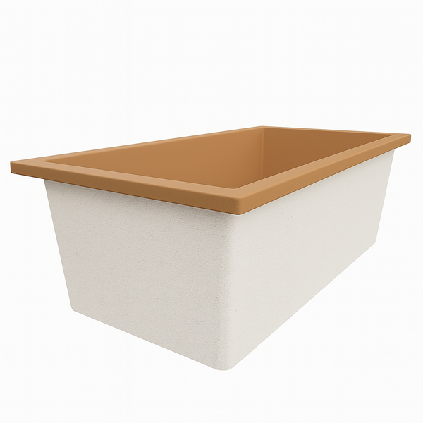 Omnitub Deluxe 1750 x 950 handmade UK deep soaking tub 600mm depth wide rectangular - main product view 2