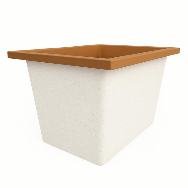 Omnitub Solo Max 1050 x 800 handmade UK deep soaking tub 600mm depth rectangular - dimensions overview 2