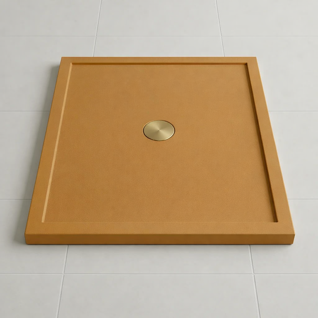 Omnitub 740 × 590 Rectangular Shower Tray – 35mm Slim Non-Slip - bathroom installation 4