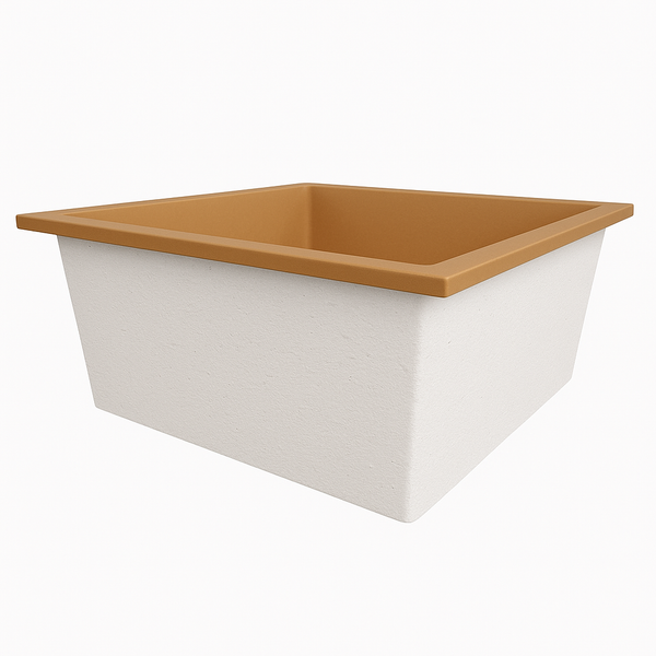 Omnitub 1200 x 1200 deep soaking tub 600mm depth square - side angle 2