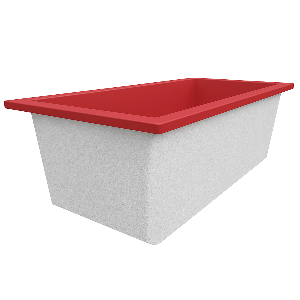 Deep Bathtub 1900 L x 900 W x 600 Soaking Depth Handmade by Omnitub