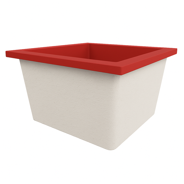 Omnitub Duo Square 1050 x 1050 deep soaking tub 600mm depth square - main product view 3