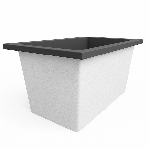 Omnitub Solo Supreme 1250 x 850 UK deep soaking tub 600mm depth rectangular - finish and texture 2
