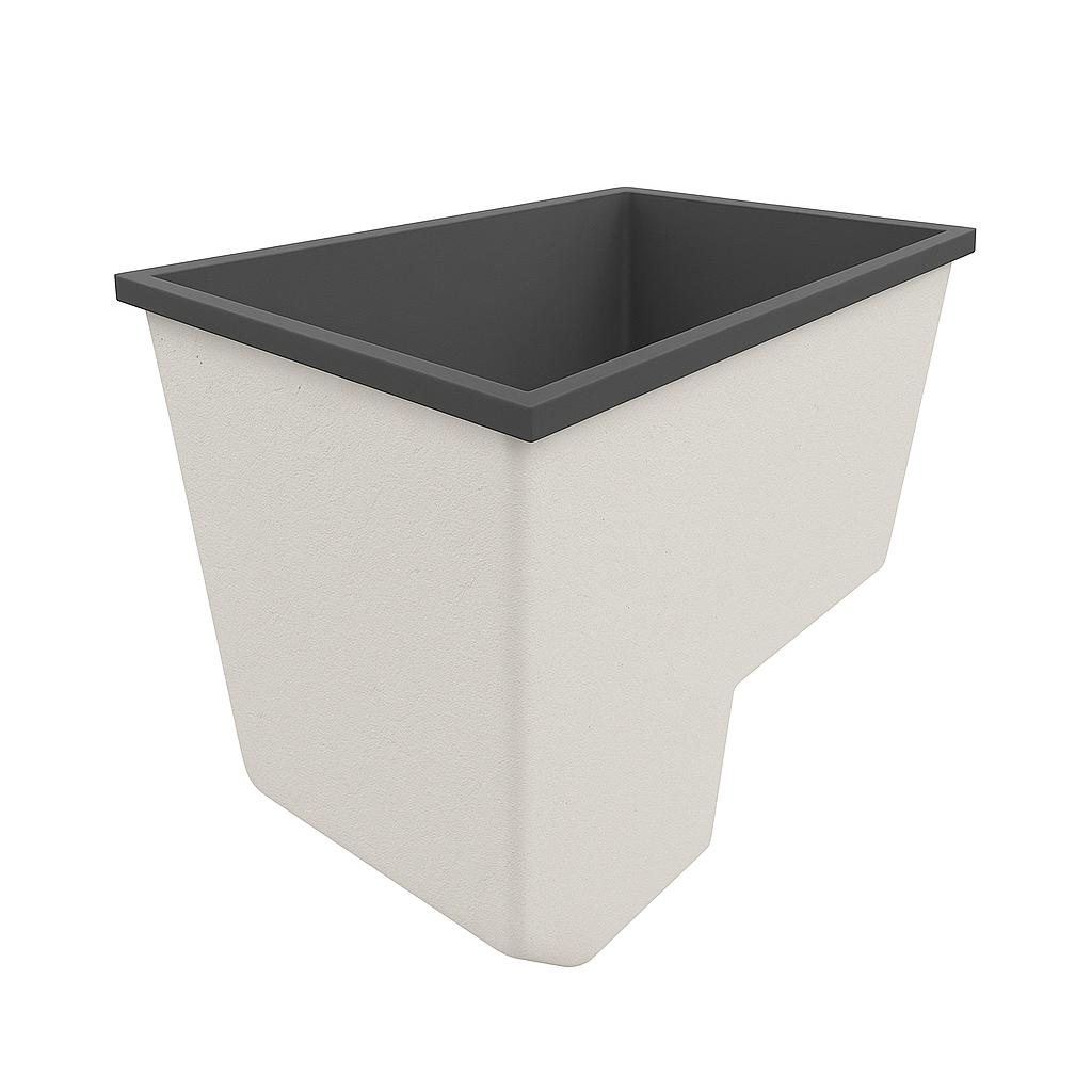 Deep Bathtub With Seat 1100 L x 700 W x 1000 Depth Handmade by Omnitub