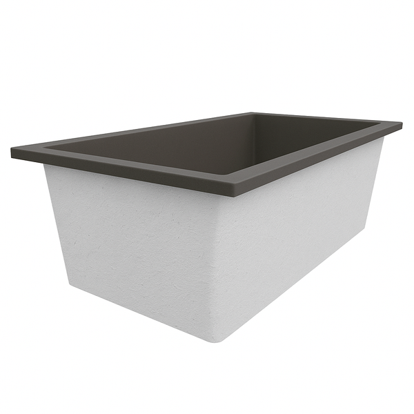 Omnitub Deluxe 1750 x 950 handmade UK deep soaking tub 600mm depth wide rectangular - interior detail 2