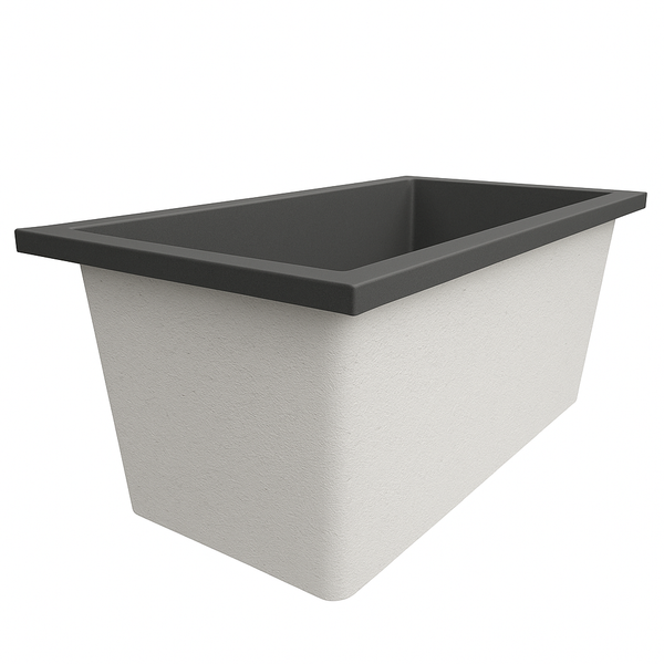 Omnitub 1500 x 800 deep soaking tub 600mm depth rectangular - lifestyle setting 2