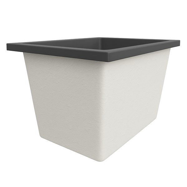 Omnitub Solo Max 1050 x 800 handmade UK deep soaking tub 600mm depth rectangular - finish and texture 2