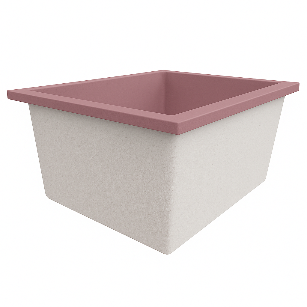 Deep Bathtub 1050 L x 1050 W x 600 Soaking Depth Handmade by Omnitub
