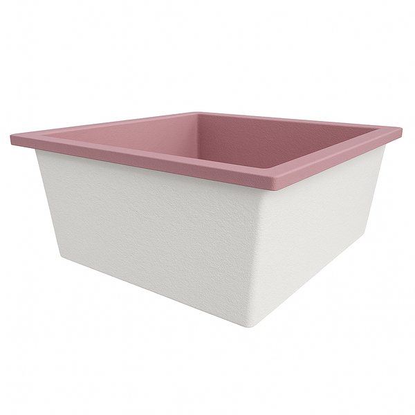 Omnitub Duo Ultra 1500 x 1500 handmade deep soaking tub 600mm depth square - bathroom installation 2