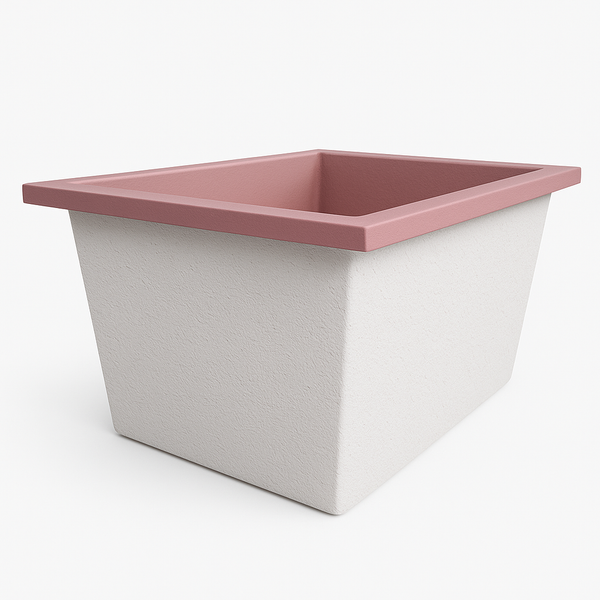 Omnitub Solo Extra 1150 x 900 handmade UK deep soaking tub 600mm depth rectangular - colour detail 3