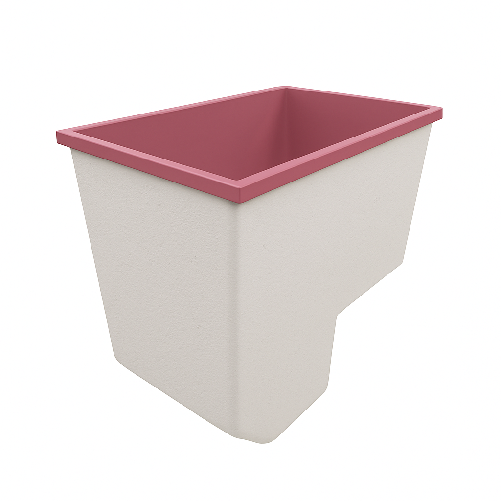 Deep Bathtub With Seat 1100 L x 700 W x 1000 Depth Handmade by Omnitub