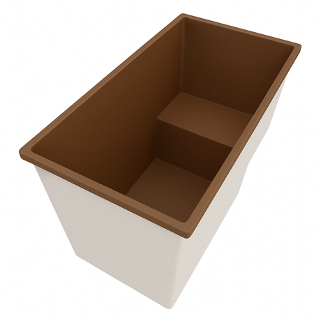 Deep Bathtub With Seat 1495 L x 800 W x 1000 Depth Handmade by Omnitub