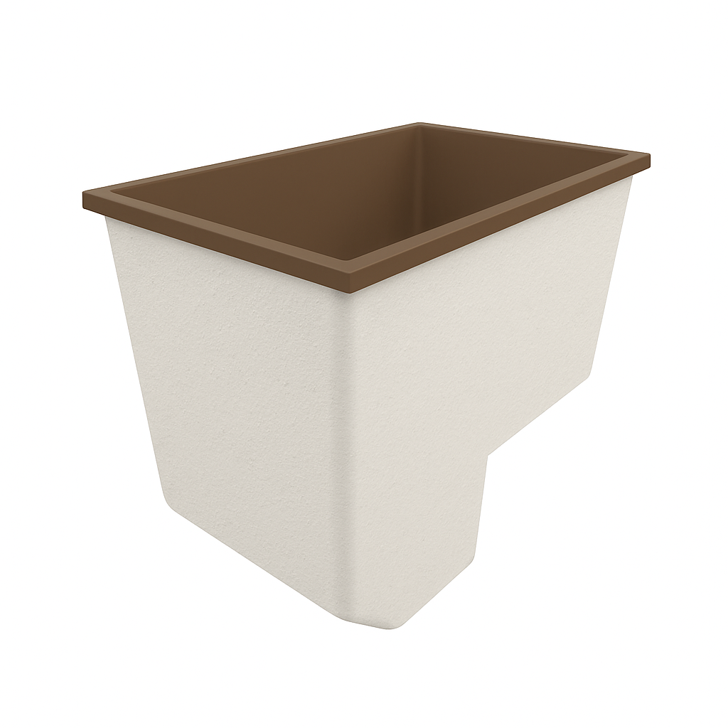 Deep Bathtub With Seat 1100 L x 700 W x 1000 Depth Handmade by Omnitub