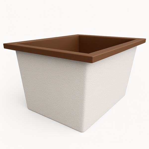 Omnitub Solo Extra 1150 x 900 handmade UK deep soaking tub 600mm depth rectangular - styled setting 3