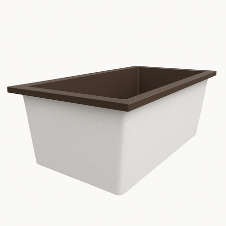 Deep Bathtub 1750 L x 950 W x 600 Soaking Depth Handmade by Omnitub