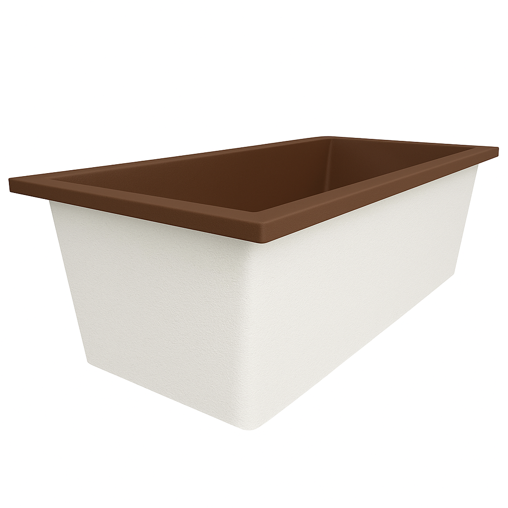 Deep Bathtub 1900 L x 900 W x 600 Soaking Depth Handmade by Omnitub
