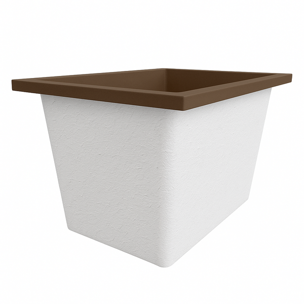 Omnitub Solo Max 1050 x 800 handmade UK deep soaking tub 600mm depth rectangular - product detail 2