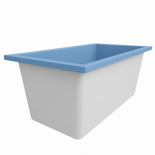 Omnitub 1500 x 800 handmade UK deep soaking tub 600mm depth rectangular - main product view 3