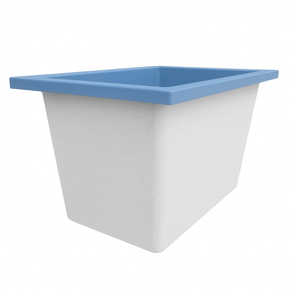 Omnitub Solo Max 1050 x 800 handmade UK deep soaking tub 600mm depth rectangular - alternate angle 2