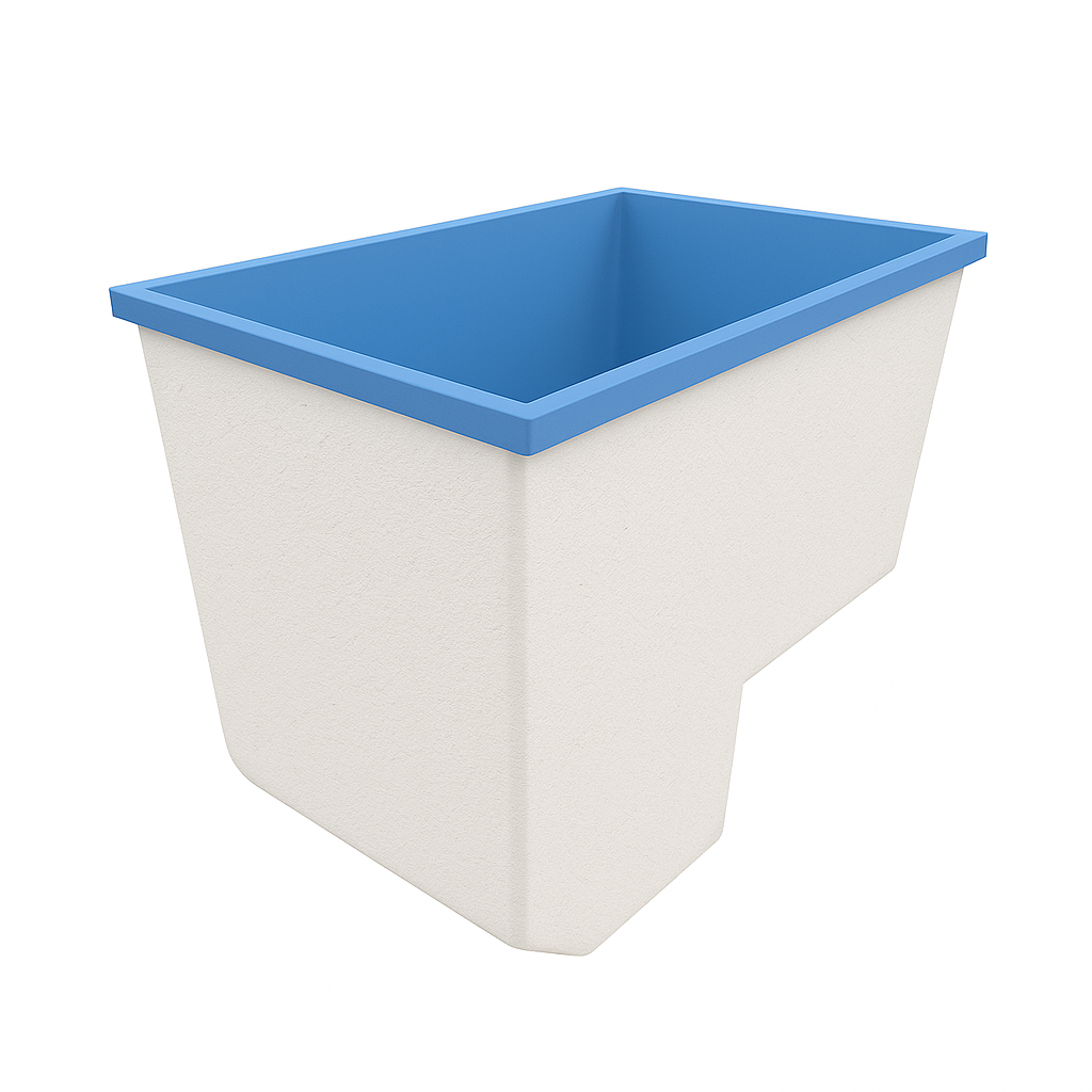 Deep Bathtub With Seat 1100 L x 700 W x 1000 Depth Handmade by Omnitub