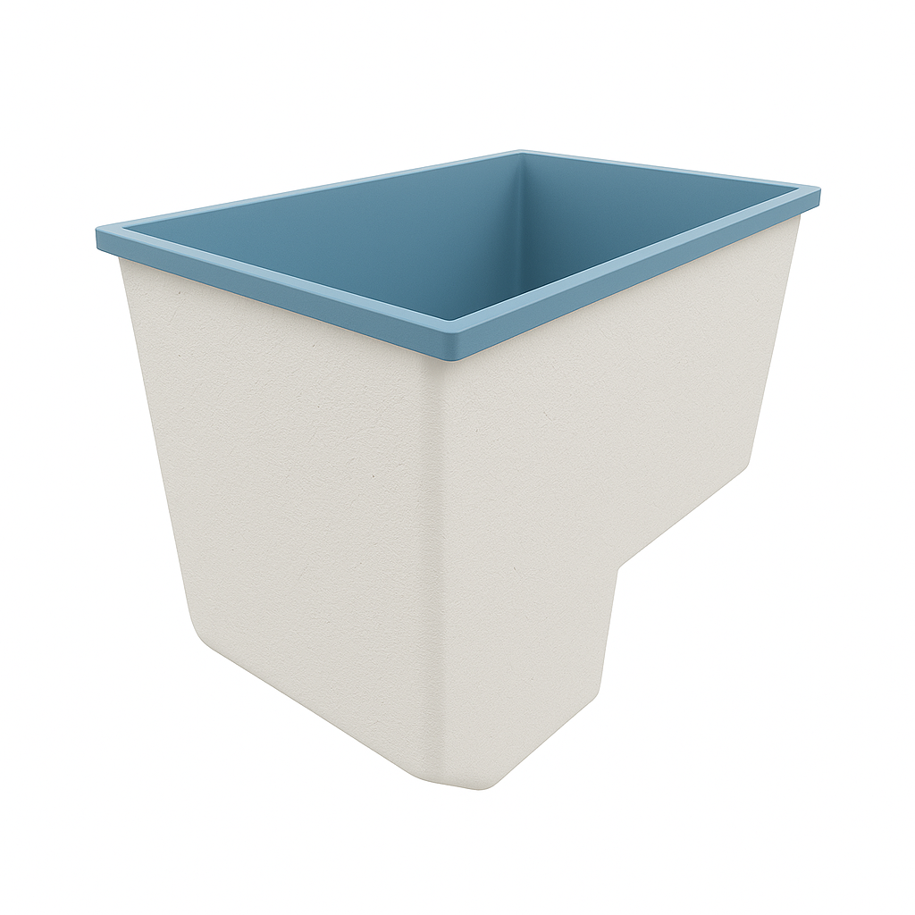 Deep Bathtub With Seat 1100 L x 700 W x 1000 Depth Handmade by Omnitub
