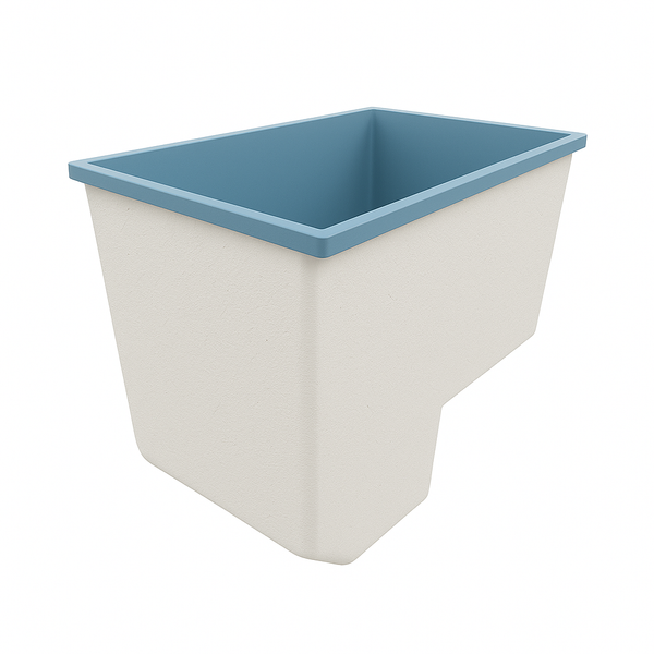 Omnitub 1100 x 700 handmade UK seated soaking tub 1000mm depth rectangular - product overview 2