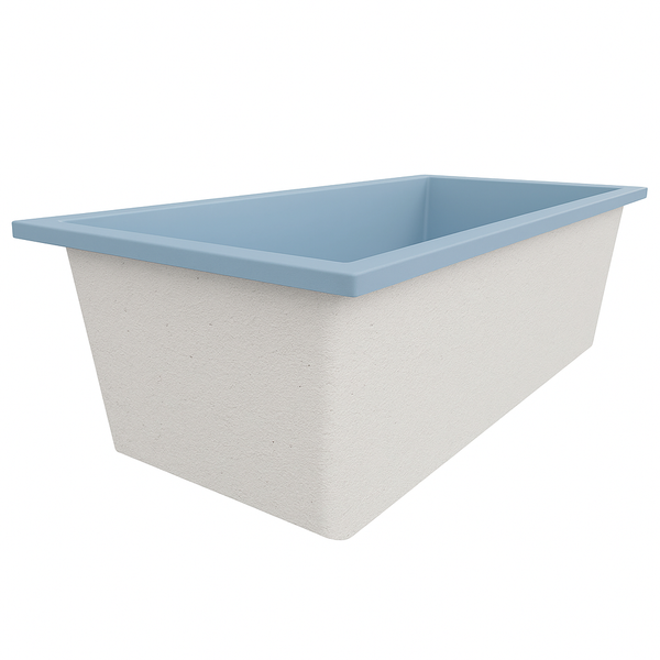 Omnitub 1900 x 900 UK deep soaking tub 600mm depth rectangular - main product view 2