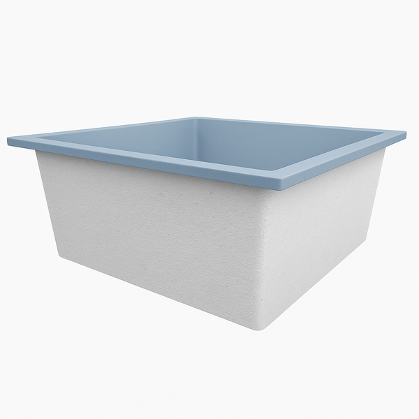 Omnitub 1400 x 1400 deep soaking tub 600mm depth square - product detail 2